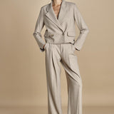 giacca cropped MASE F25-043 092 DRIFWOOD oscar 