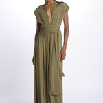 ALLUIM DRESS abito lungo ALLIUM OLIVE nash 