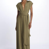 ALLUIM DRESS abito lungo ALLIUM OLIVE nash 
