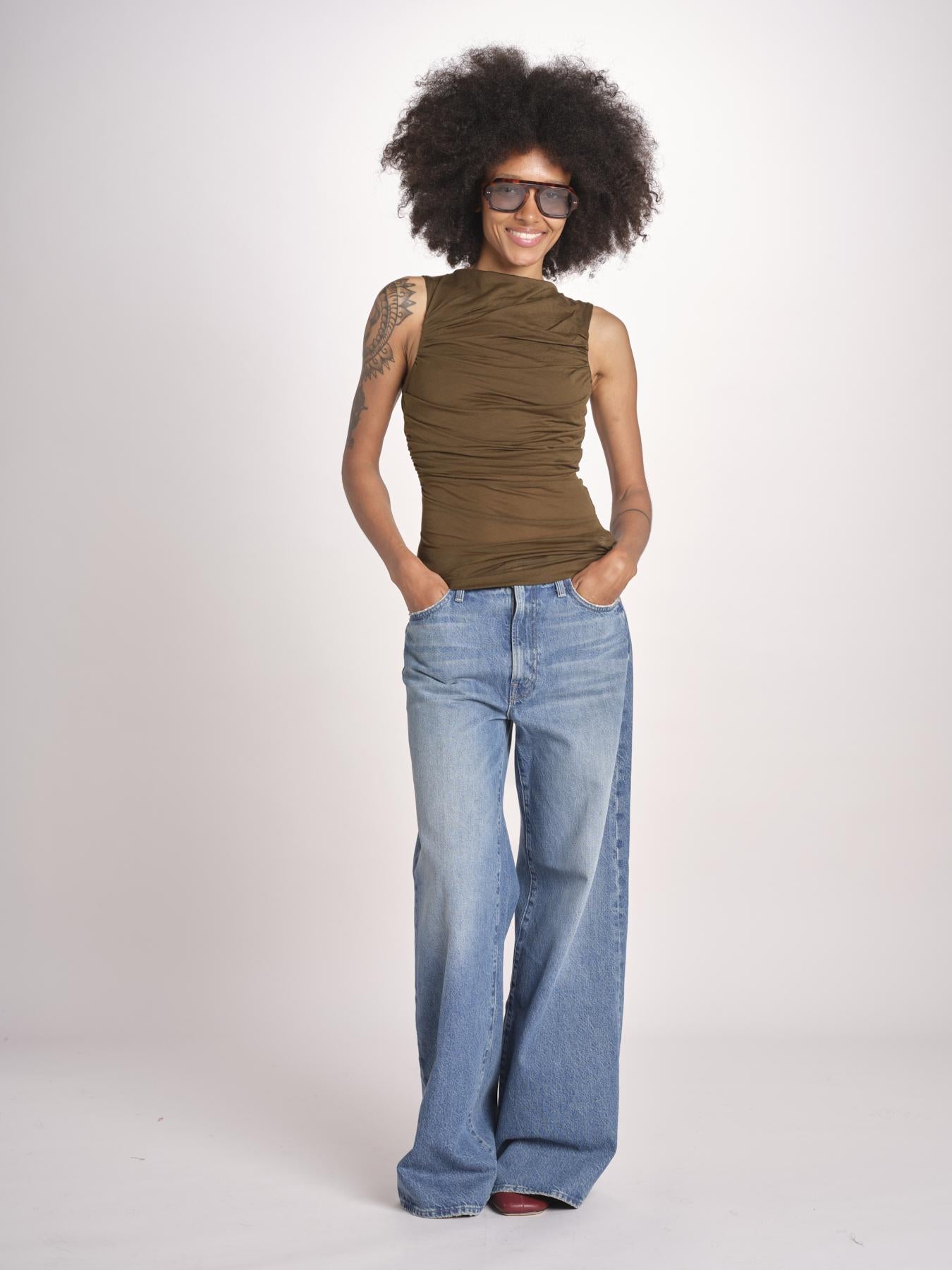 top in tulle TSH0624IRINA KAKI BRONZE KAKI1026S soeur 