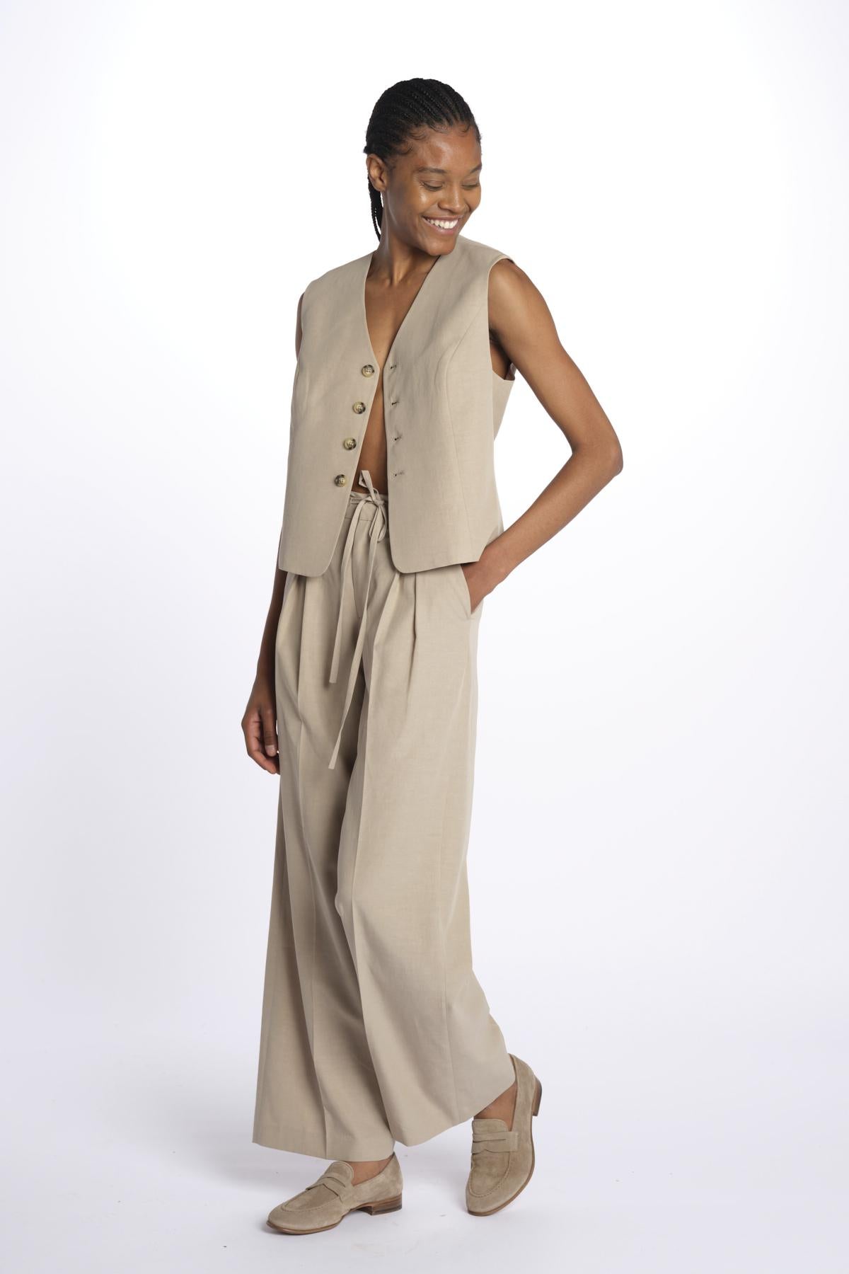 Pantaloni con pences 252-2603 6204 vis a vis 