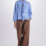  JDPF23SR15012993MAGGIESHIRT1 BLUE COTTON jejia 