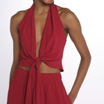 Top con nodo 41352-412 LAMPONE federica tosi 