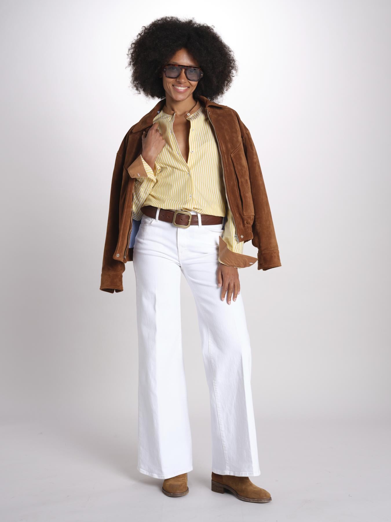 camicia a righe con collo guru MICA5630 BG milaura 