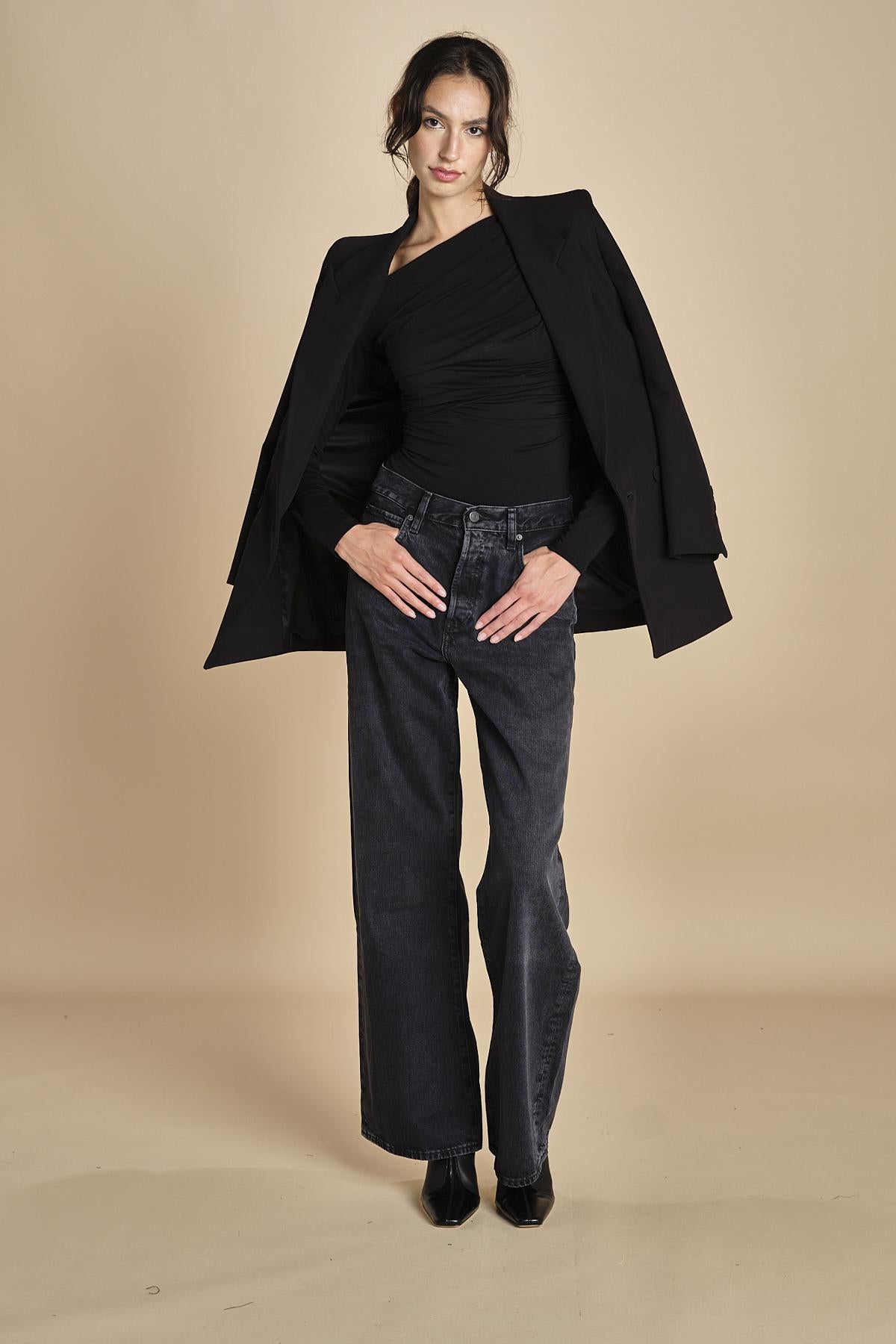 body in jersey con scollo asimmetrico SWEETEST THING BLACK undress code 