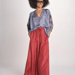camicia in seta BE25261 GREEN BLU benaras soleil 