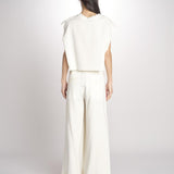 pantalone in crepe CHARLIZE MJD238_76C555 ECRU jejia 