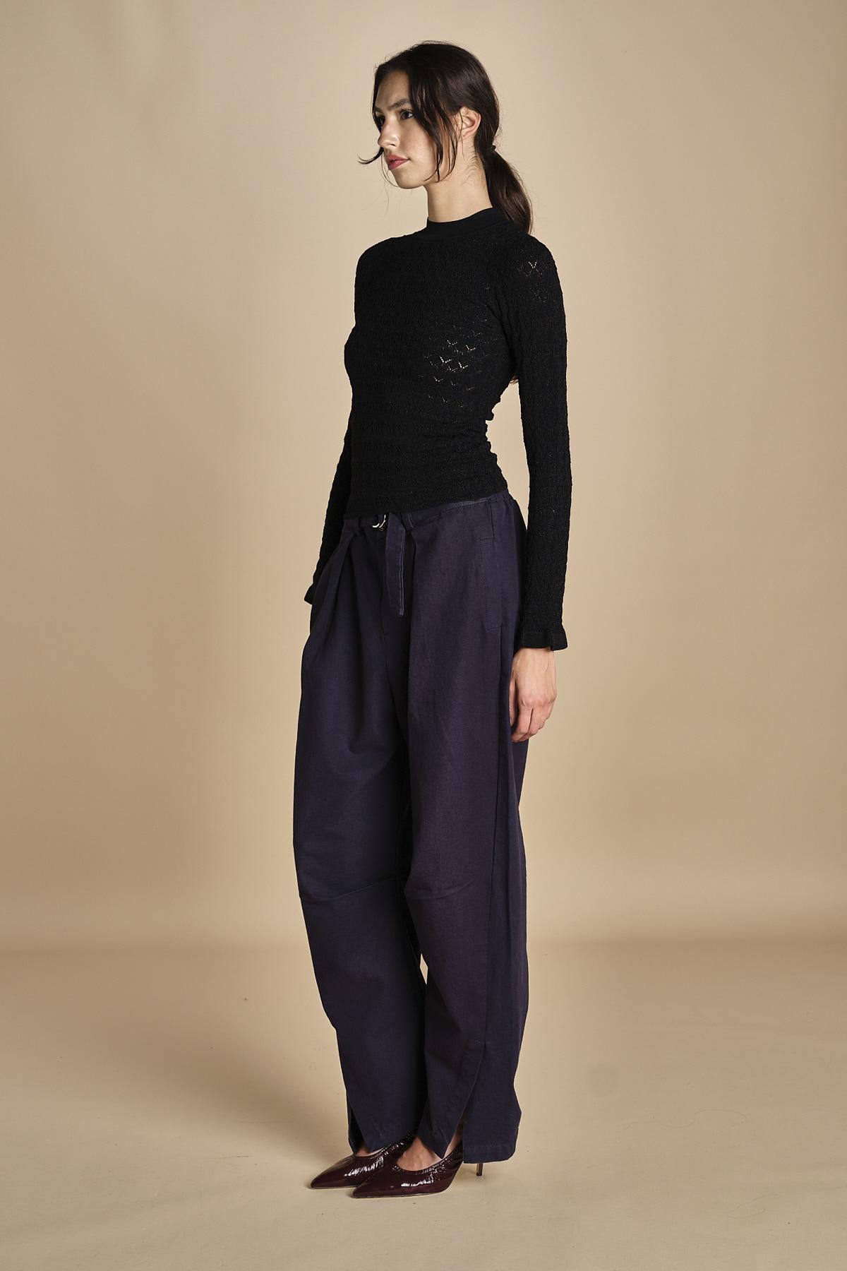 maglia girocollo jaquard RUBY 118 BLACK sea ny 