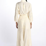 MARIA top con nodo e maniche lunghe MARIA SAND laraethnics 