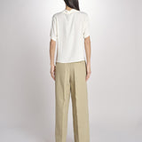 camicia m/c con rouches G061-5111-1108 ECRU n21 
