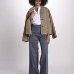 pantalone diritto in cotone MELODY L 684 54 70 SLATE quelledue 