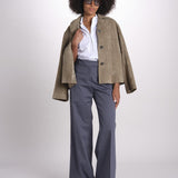 pantalone diritto in cotone MELODY L 684 54 70 SLATE quelledue 