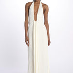 Abito JENNIFER lungo scollato jersey JAS24DR098 IVORY misha 