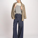 maglia girocollo, chiusa con bottoni sulla spalla QUADRO 2615361151600 011 BLU weekend maxmara 