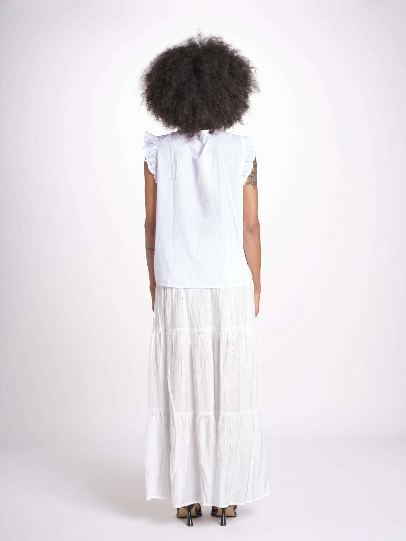 camicia con ricamo HEITABLATU BLANC laraethnics 