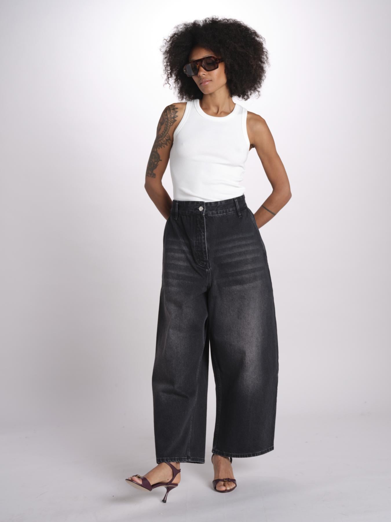 denim over CHALCO SNW-1417 WHASED BLACK studio nicholson 