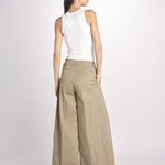 pantalone a vita bassa in gabardina DEVA T3118 T0176 COGNAC T0031 the latest 