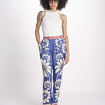 pantalone pigiama con stampa a fiori 344133 LUNA BLUE 26067 farm rio 