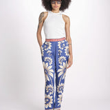pantalone pigiama con stampa a fiori 344133 LUNA BLUE 26067 farm rio 