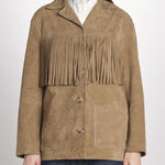 Giacca con frange GALEN 6EVH01-V03748 ARGILE vanessa bruno 
