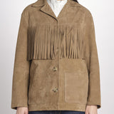 Giacca con frange GALEN 6EVH01-V03748 ARGILE vanessa bruno 