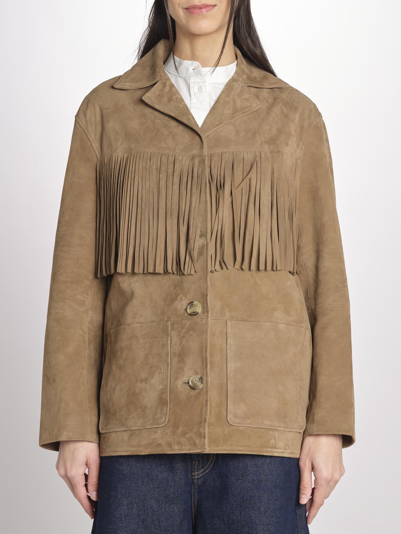 Giacca con frange GALEN 6EVH01-V03748 ARGILE vanessa bruno 