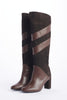 Suede band boot 7.5 heel