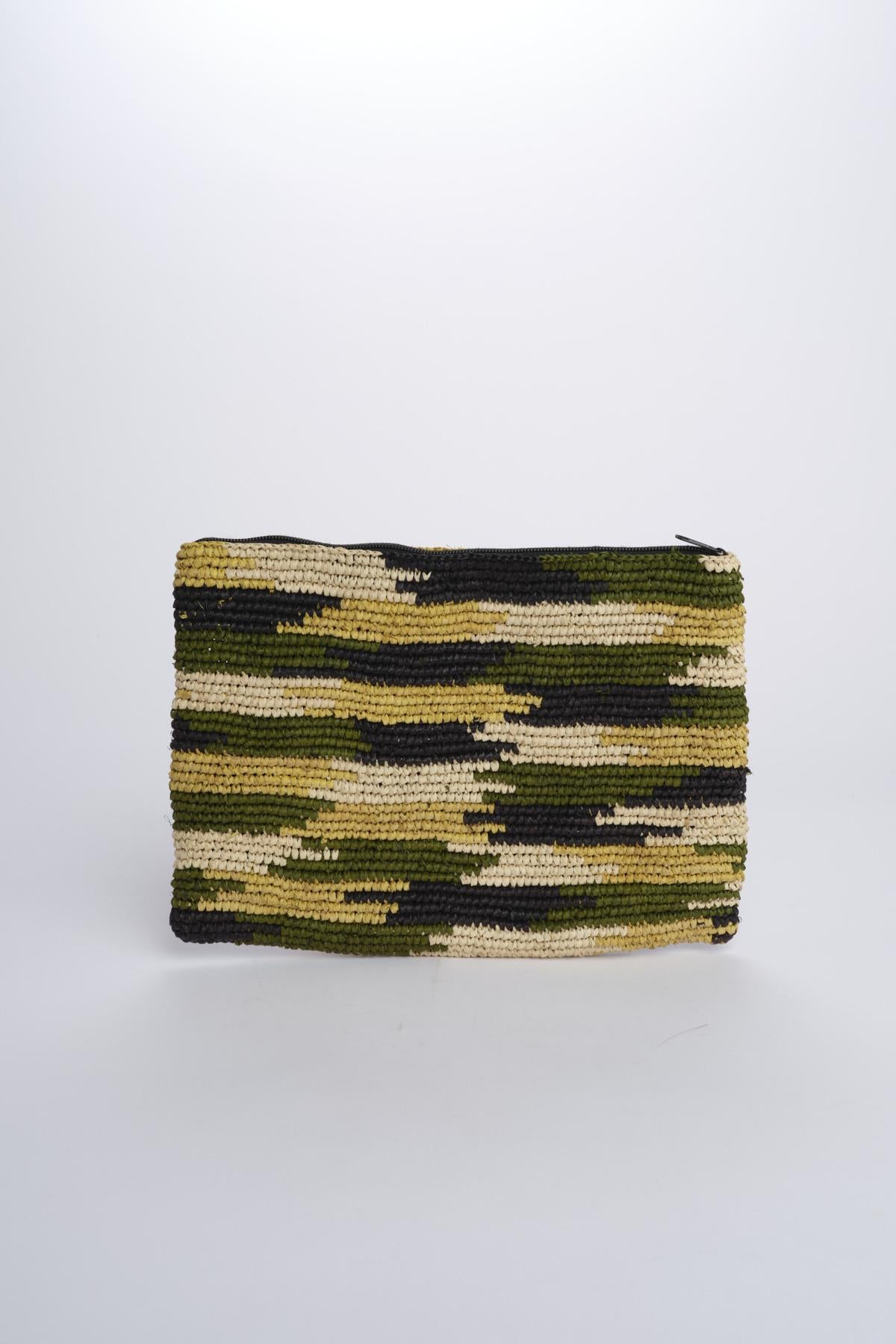 MARILIA pochette  raphia MARILIA VERDE camalya 