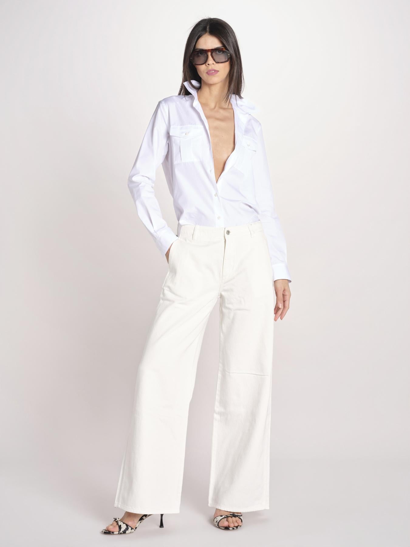 pantalone 5 tasche PIA CONFORTBULL IVORY true avenue 