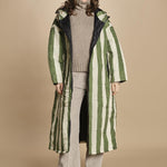 piumino lungo. 90110 SANTORINI RIGHE sittingsuit 