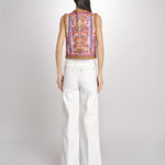 Gilet con ricami SUNA GILET SUNA1GIL CREAM antik batik 