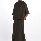 Gonna lunga con spacco davanti GAIA1564 MOSS studio nicholson 