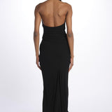 Top TALIA scollo con drappeggi T147 018 BLACK just bee queen 