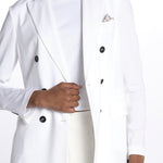 Giacca doppio petto piquet filo scozia 3393 BIANCO circolo 1901 
