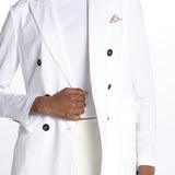 Giacca doppio petto piquet filo scozia 3393 BIANCO circolo 1901 