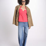 camicia m/l scollo con cuori 344593 RED L0028 farm rio 