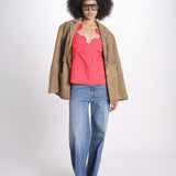 camicia m/l scollo con cuori 344593 RED L0028 farm rio 