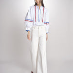 Camicia con passamaneria RITA BLOUSE RITA1BLO WHITE2 antik batik 