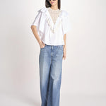 camicia con pizzo in volant DOLLY TEE DOLLY1TEE WHITE antik batik 