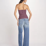 top bustier in cotone 41360-400 MELANZANA 18 federica tosi 