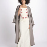 abito lungo con bustier ricamato ANOUK JA018 MILK fortela 