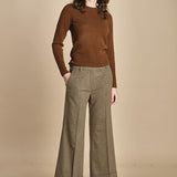 pantalone cropped con risvolto MELODIA 652923 19 quelledue 