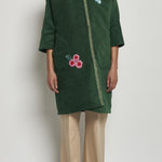 Cappotto ricamato 20C 1PRE CT32EMB GREEN marit ilison 