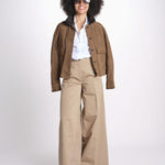 pantalone over in cotone pesante ORIANNA ORNO9 TORTORA nine in the morning 