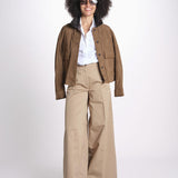pantalone over in cotone pesante ORIANNA ORNO9 TORTORA nine in the morning 