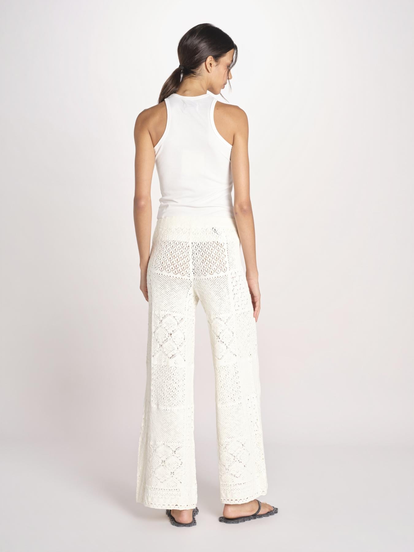 pantalone in crochet SANTY ECRU ba&sh 
