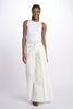 Pantalone GRACE taschina misto lino zampa