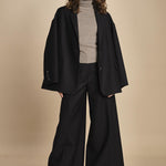 pantalone con nervature. ORIANNA ORN01 NERO nine in the morning 