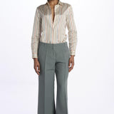 Pantalone MELODY D cropped canvas tinto capo MELODYD408501 70 quelledue 
