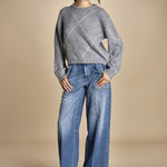 maglia girocollo con rombi CORNELIA GRIGIO tenne' 